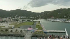 Time Lapse Cruiseship Leaving Harbor Road Town Tortola