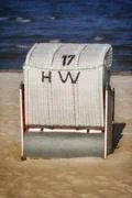 Hooded Beach Chairs At Summer Beach
