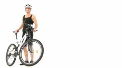 Athlete With Bicycle And Copyspace