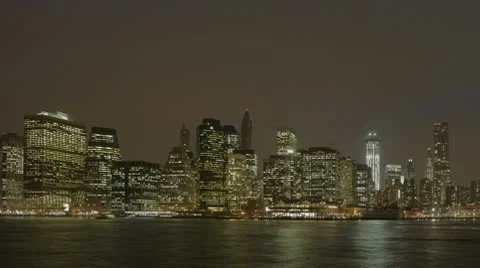 Timelapse Manhatten Skyline Brookly Bridge