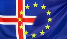 European Flag merged with Iceland Flag