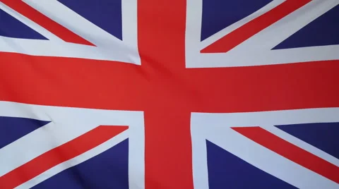 United Kingdom Flag Real Fabric Close Up 4K