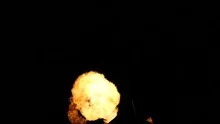 Slowmotion of blazing fire flames