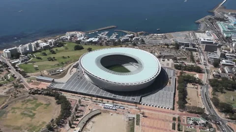 Aerial Footage Of Green Point Stadium Cape Town In South Africa