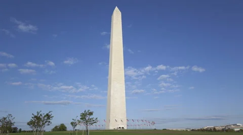 4K Time Lapse Zoom In Washington Memorial In Washington, Dc, Usa