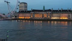 Time Lapse London Eye Twilight Close Up