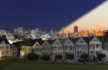 San Francisco Skyline twilight transition
