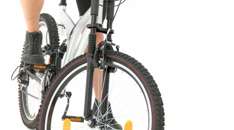 Biker With Helmet And Bicycle