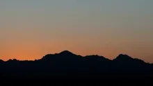 Sunrise time lapse at mountain range close up