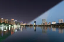 Orlando Skyline twilight transition