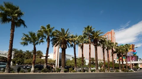 4K Time Lapse Of Traffic In Las Vegas Wide Angle