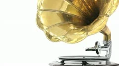 Vintage Gramophone Playing A Record