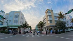 In This Time-lapse View Cars Passing Through Ocean Drive