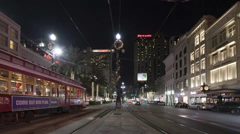 4K Time Lapse New Orleans Canal Street
