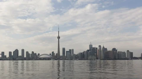 4K Time Lapse Toronto Skyline Daytime, Canada