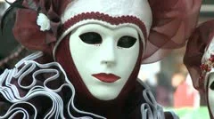 Disguised Couple In Venice On Carnival