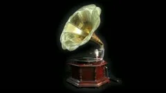 Vintage Gramophone Playing A Record