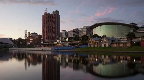 4K Timelapse Adelaide Convention Centre Close Up