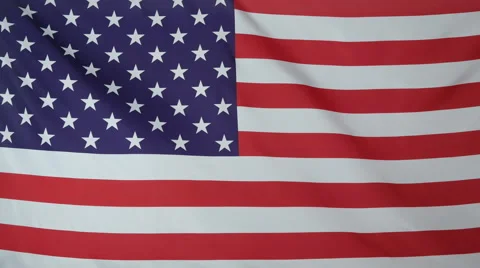 Usa Flag Real Fabric Close Up 4K
