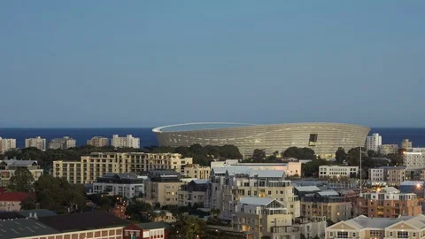 4K Time Lapse Wide View Sunrise Cape Town Stadium