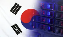 Technology Concept with Flag of South Korea