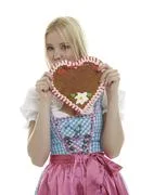 Woman With An Empty German Gingerbread Heart