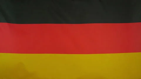 Germany Flag Real Fabric Close Up 4K
