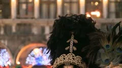 Disguised Couple In Venice On Carnival