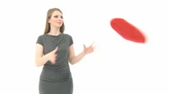 Woman Throws Heart Away Into Camera