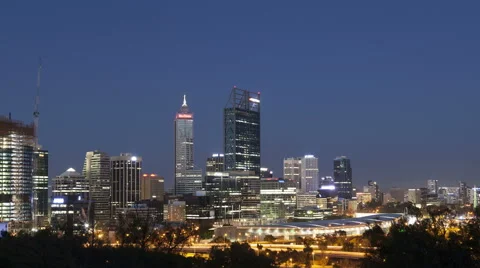 4K Timelapse Houston Skyline Sunrise Panorama