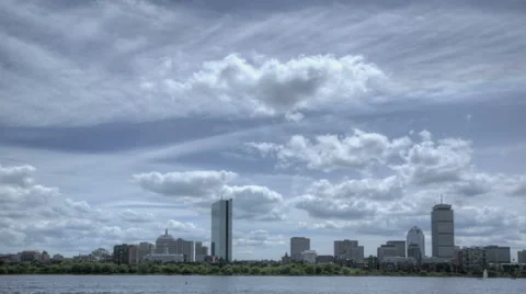 Hdr Time Lapse Boston Skyline Charles River