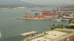 Aerial View Timelapse Vancouver Harbor