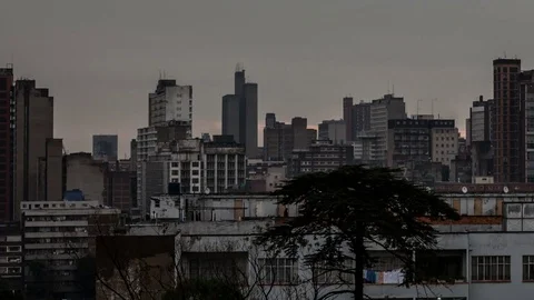 Time Lapse Johannesburg Skyline Close Up