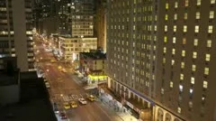 Timelapse Traffic At Night On 8Th Ave