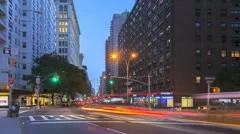 Timelapse Traffic At Sunset On Broadway