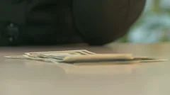 Counting Dollar Banknotes Close Up
