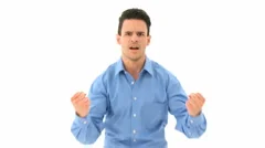 Attractive And Angry Man Shouting