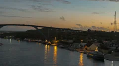 Timelapse Arrival At Port Willemstad Curacao
