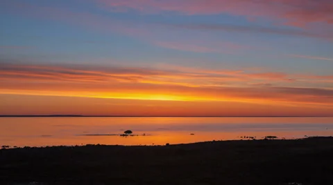 Time Lapse Sunrise Lake Hurton