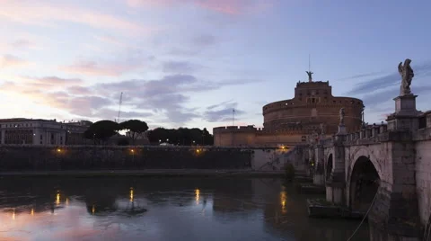 Time Lapse Close Up Rome Castel Sant Angelo
