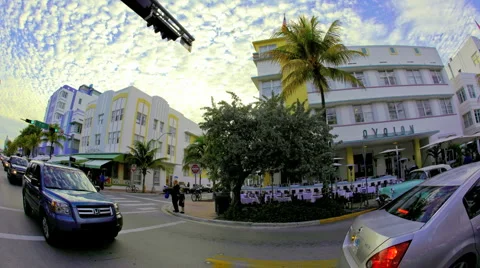 Miami Beach Ocean Drive Crossing timelapse