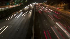 4K Time Lapse Freeway Light Trails At Night