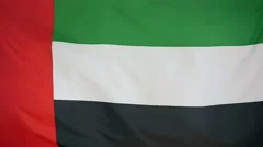 Slowmotion Real Textile Flag Of U.a.e