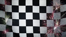 Finish Race Flag Firework Grunge Concept real fabric
