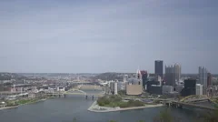 4K Pittsburgh Skyline Timelapse Zoom Out