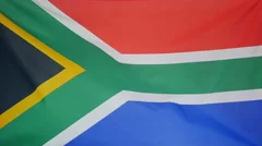 Slowmotion Real Textile Flag Of South Africa