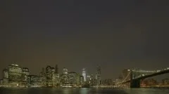 Timelapse Manhatten Skyline Brookly Bridge