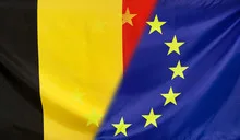 European Flag merged with Flag of Belgium