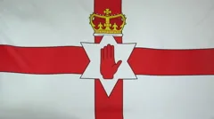 Northern Ireland Flag Real Fabric Close Up 4K