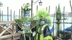 Masked Couple In Venice On Carnival